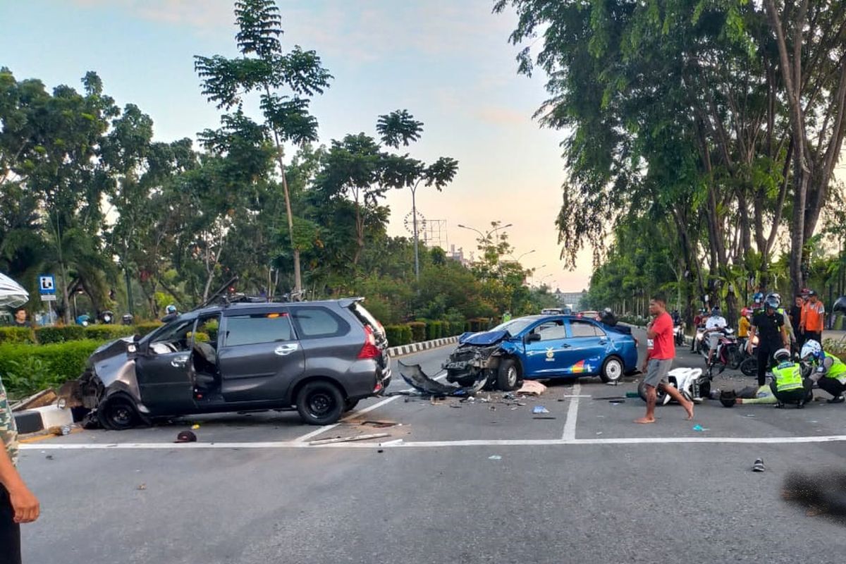 Kecelakaan Beruntun di Tanjung Pura Pontianak, Empat Kendaraan Terlibat