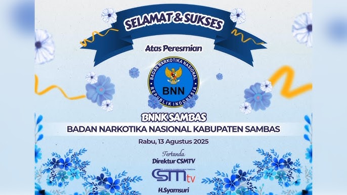 Peresmian Gedung BNN Sambas, Dorong Peningkatan Layanan Pencegahan Narkotika