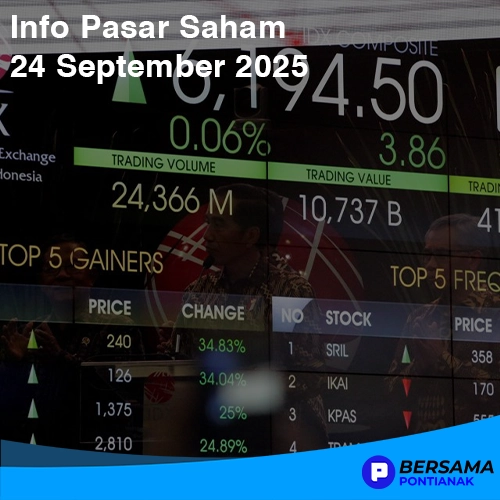 Pasar Saham 24 September 2025: IHSG Menguat Tipis