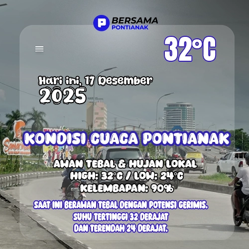 Cuaca Pontianak 17 Desember 2025 