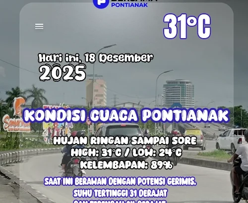 Cuaca Pontianak 18 Desember 2025