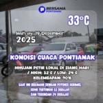 Cuaca Pontianak Hari Ini 19 Desember 2025